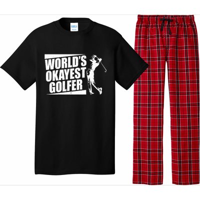 Funny Vintage World's Okayest Golfer Pajama Set