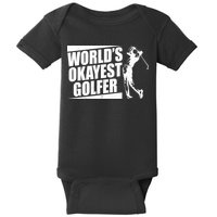 Funny Vintage World's Okayest Golfer Baby Bodysuit