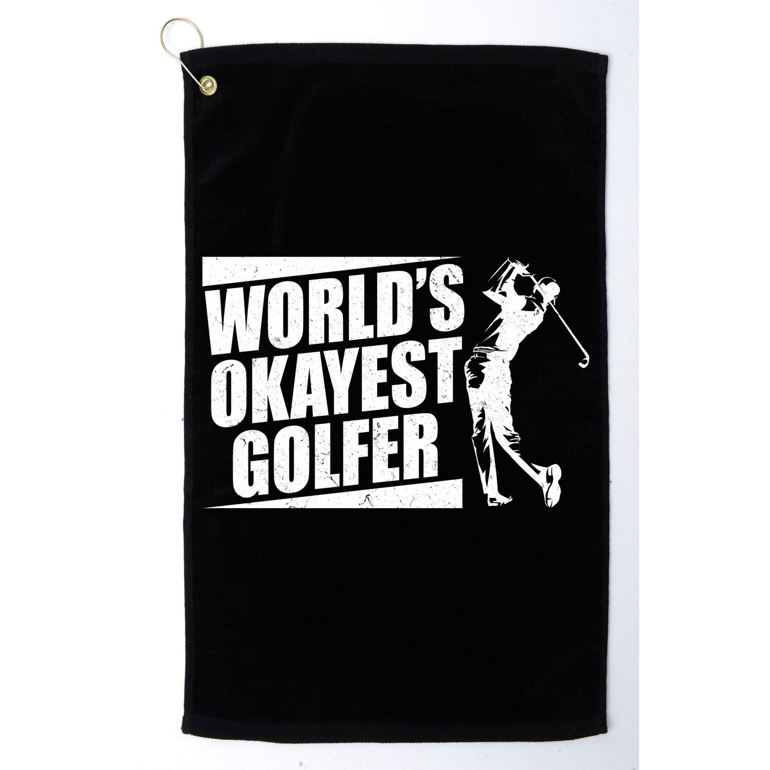 Funny Vintage World's Okayest Golfer Golf Towel