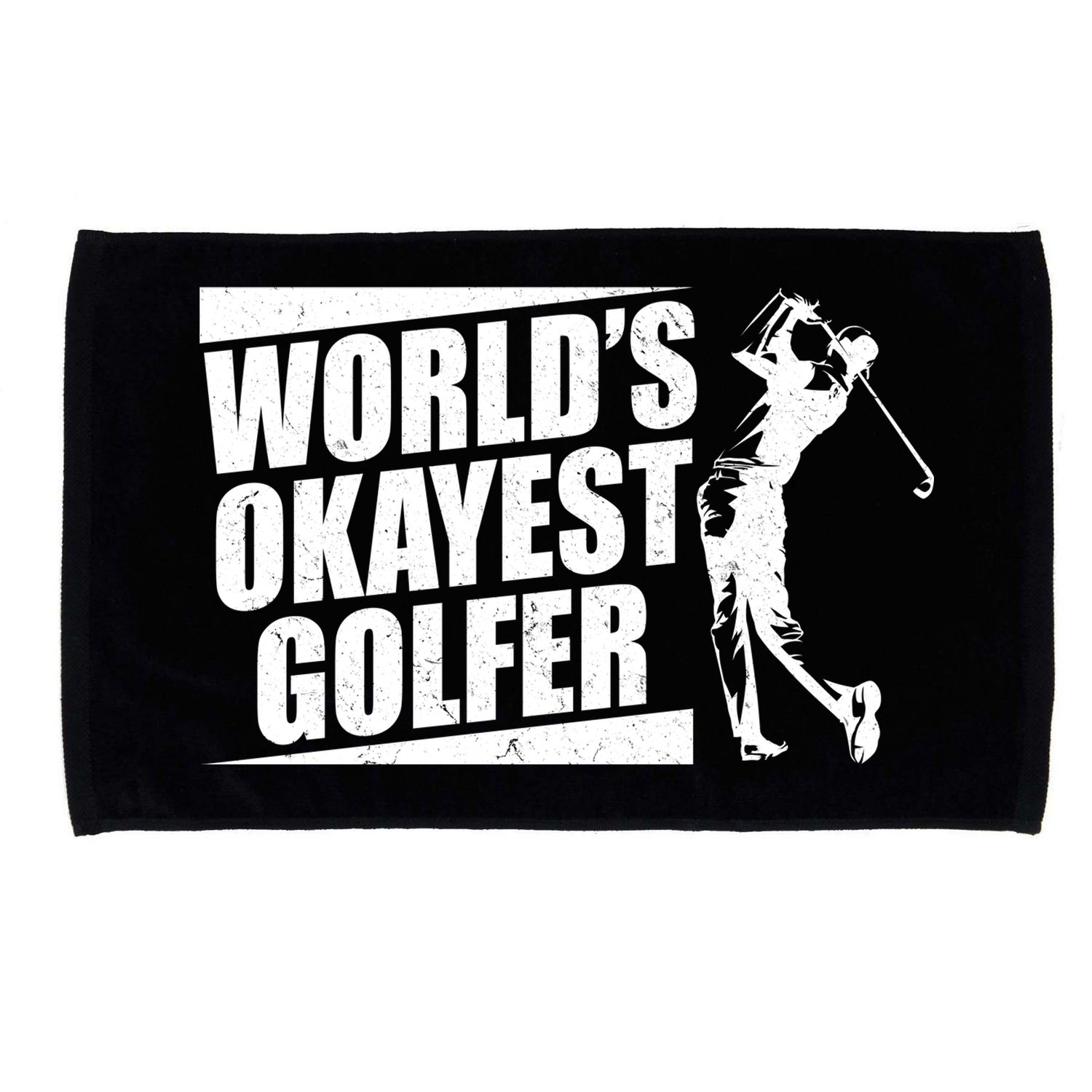 Funny Vintage World's Okayest Golfer Microfiber Hand Towel