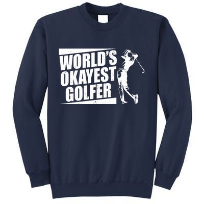 Funny Vintage World's Okayest Golfer Sweatshirt