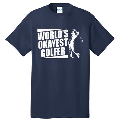 Funny Vintage World's Okayest Golfer Tall T-Shirt