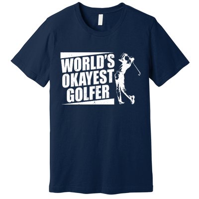 Funny Vintage World's Okayest Golfer Premium T-Shirt