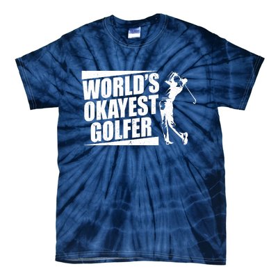 Funny Vintage World's Okayest Golfer Tie-Dye T-Shirt