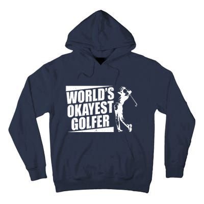 Funny Vintage World's Okayest Golfer Tall Hoodie