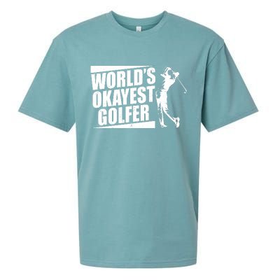 Funny Vintage World's Okayest Golfer Sueded Cloud Jersey T-Shirt