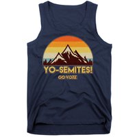 Funny Vintage Yo-Semites Go Vote Anti Trump Tank Top