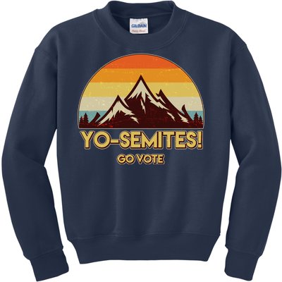 Funny Vintage Yo-Semites Go Vote Anti Trump Kids Sweatshirt