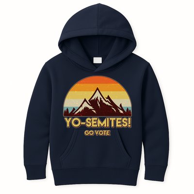 Funny Vintage Yo-Semites Go Vote Anti Trump Kids Hoodie