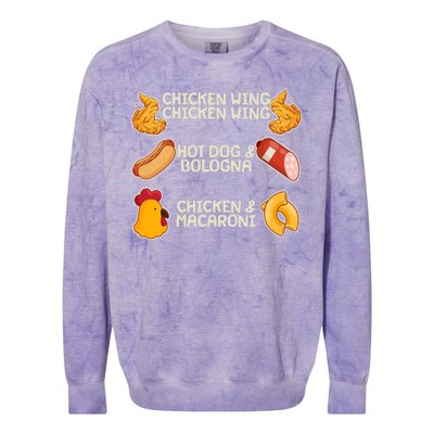 Funny Viral Chicken Wing Song Meme Colorblast Crewneck Sweatshirt