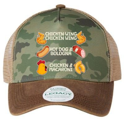 Funny Viral Chicken Wing Song Meme Legacy Tie Dye Trucker Hat