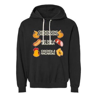 Funny Viral Chicken Wing Song Meme Garment-Dyed Fleece Hoodie