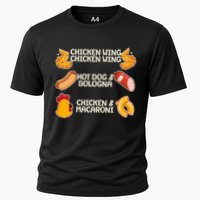 Funny Viral Chicken Wing Song Meme Cooling Performance Crew T-Shirt