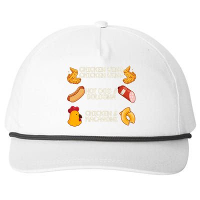 Funny Viral Chicken Wing Song Meme Snapback Five-Panel Rope Hat