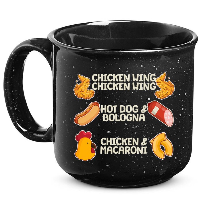 Funny Viral Chicken Wing Song Meme 15oz Campfire Ceramic Mug