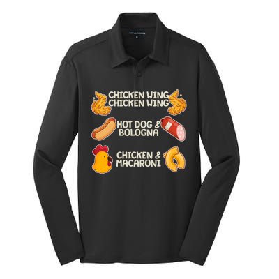 Funny Viral Chicken Wing Song Meme Silk Touch Performance Long Sleeve Polo