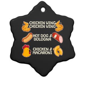 Funny Viral Chicken Wing Song Meme Ceramic Star Ornament