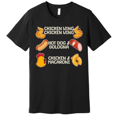 Funny Viral Chicken Wing Song Meme Premium T-Shirt