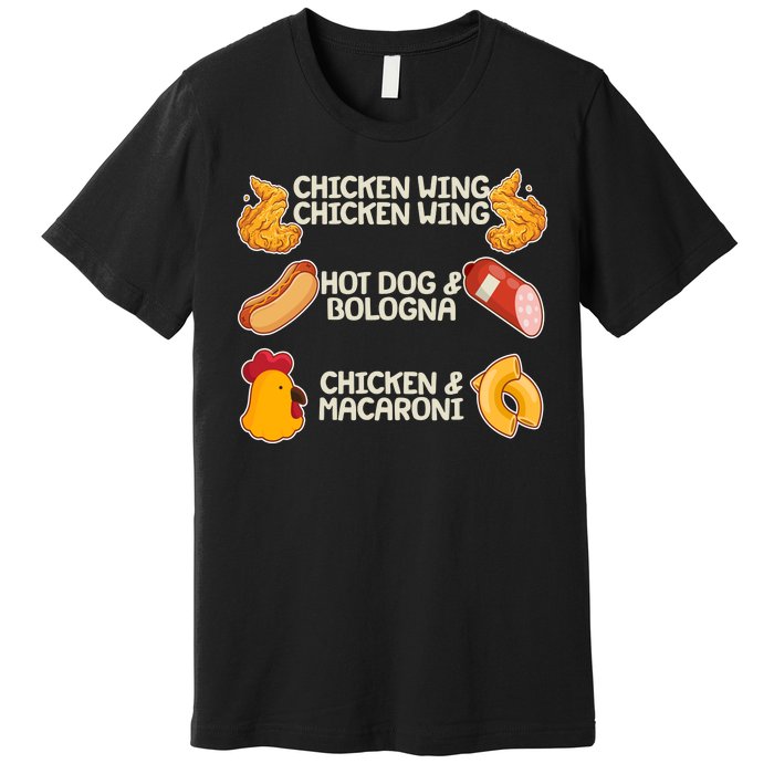 Funny Viral Chicken Wing Song Meme Premium T-Shirt