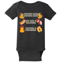 Funny Viral Chicken Wing Song Meme Baby Bodysuit