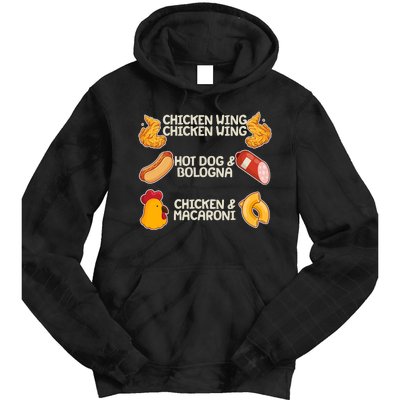 Funny Viral Chicken Wing Song Meme Tie Dye Hoodie