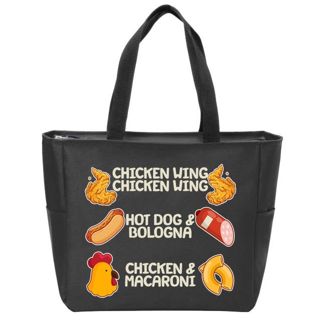Funny Viral Chicken Wing Song Meme Zip Tote Bag