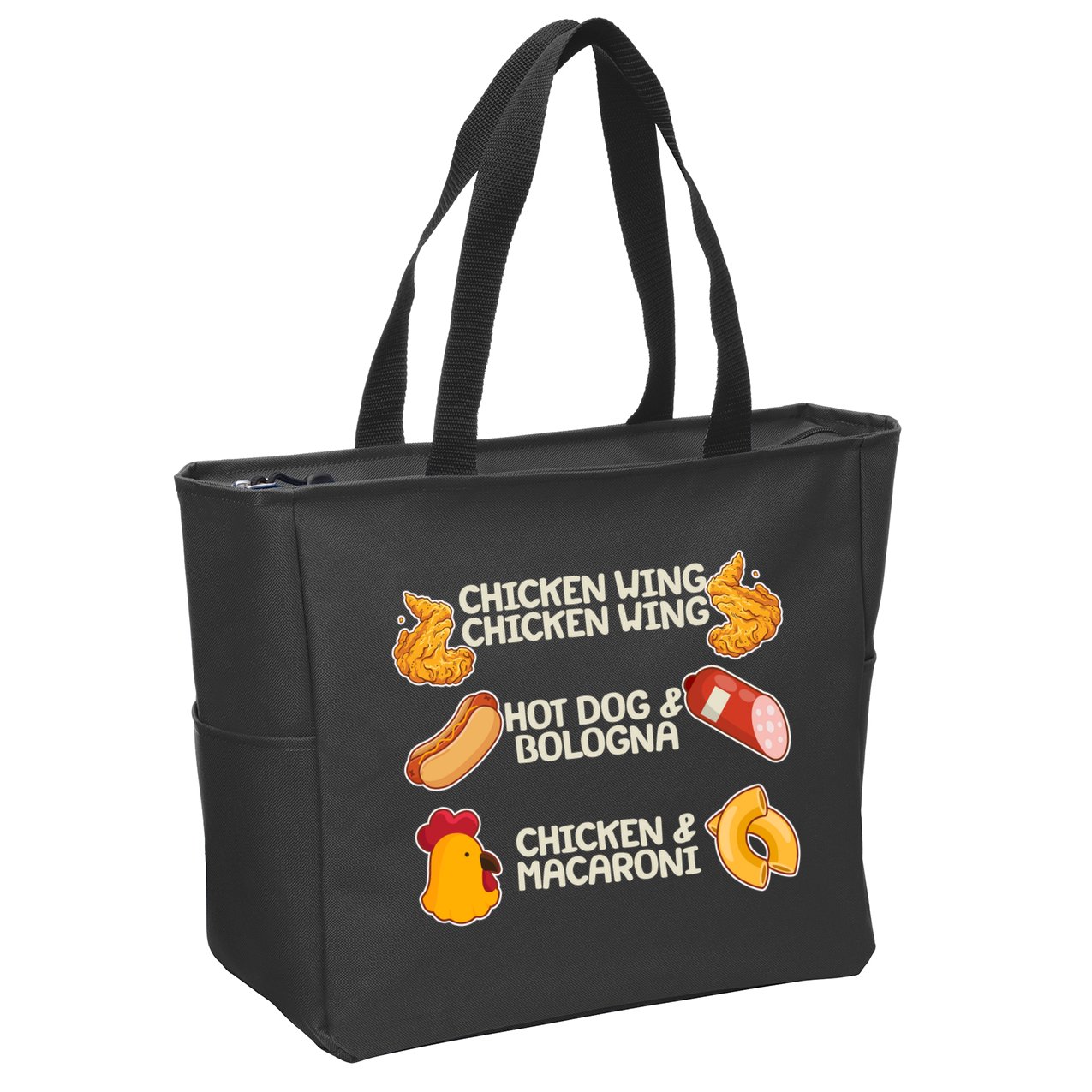 Funny Viral Chicken Wing Song Meme Zip Tote Bag