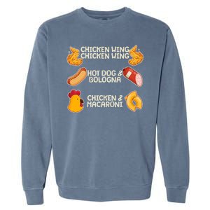 Funny Viral Chicken Wing Song Meme Garment-Dyed Sweatshirt