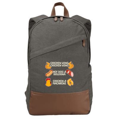 Funny Viral Chicken Wing Song Meme Cotton Canvas Backpack