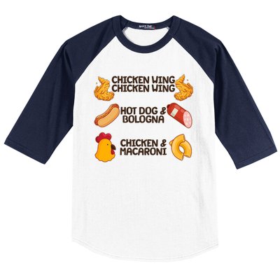 Funny Viral Chicken Wing Song Meme Baseball Sleeve Shirt