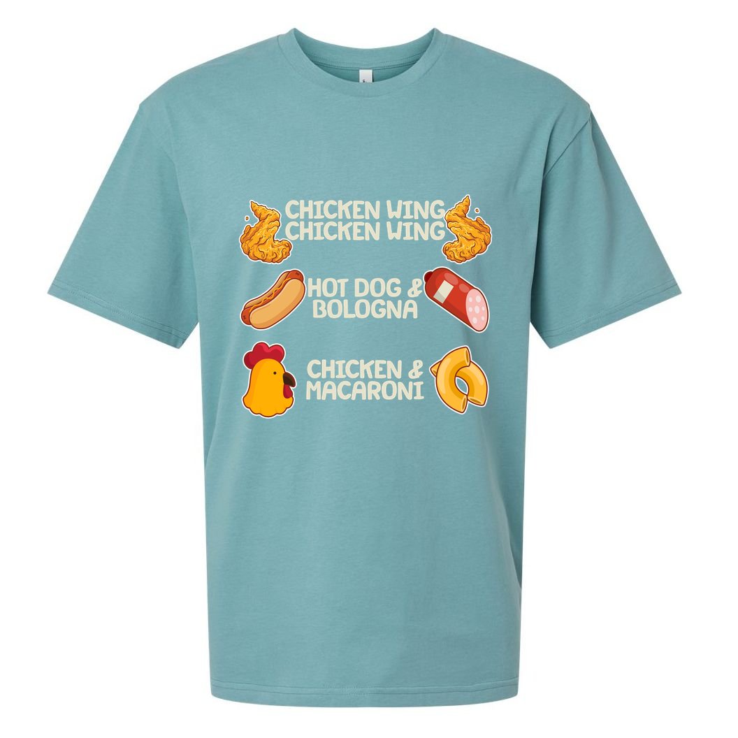 Funny Viral Chicken Wing Song Meme Sueded Cloud Jersey T-Shirt