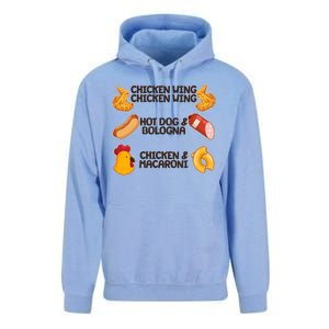 Funny Viral Chicken Wing Song Meme Unisex Surf Hoodie