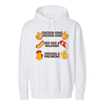 Funny Viral Chicken Wing Song Meme Garment-Dyed Fleece Hoodie