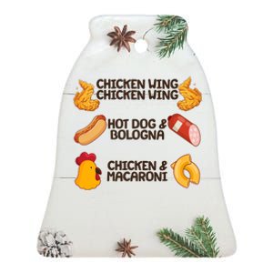 Funny Viral Chicken Wing Song Meme Ceramic Bell Ornament