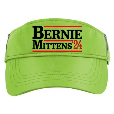 Funny Vote Bernie & Mittens 2024 Logo Adult Drive Performance Visor