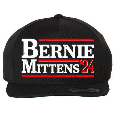 Funny Vote Bernie & Mittens 2024 Logo Wool Snapback Cap