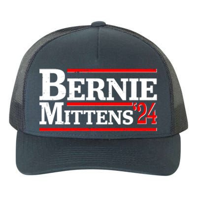 Funny Vote Bernie & Mittens 2024 Logo Yupoong Adult 5-Panel Trucker Hat