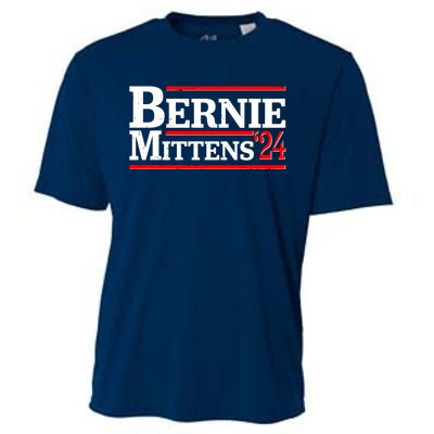 Funny Vote Bernie & Mittens 2024 Logo Cooling Performance Crew T-Shirt