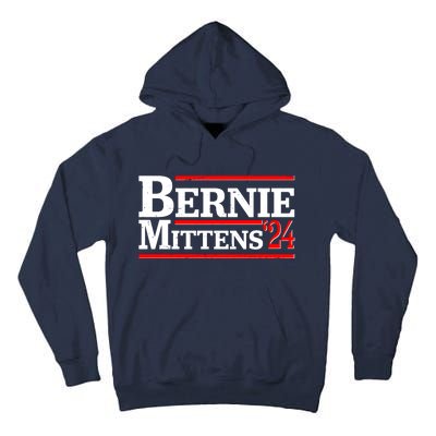 Funny Vote Bernie & Mittens 2024 Logo Tall Hoodie