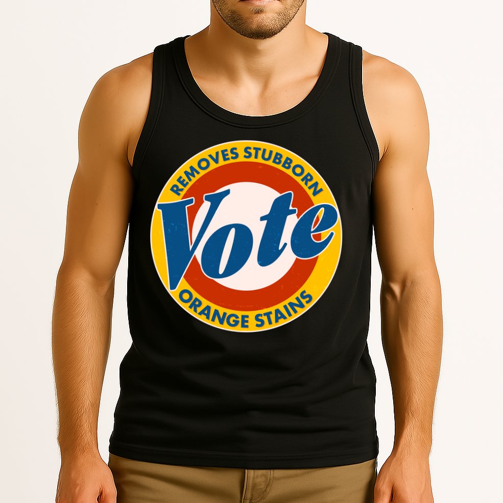 Funny VOTE Removes Stubborn Orange Stains Tank Top