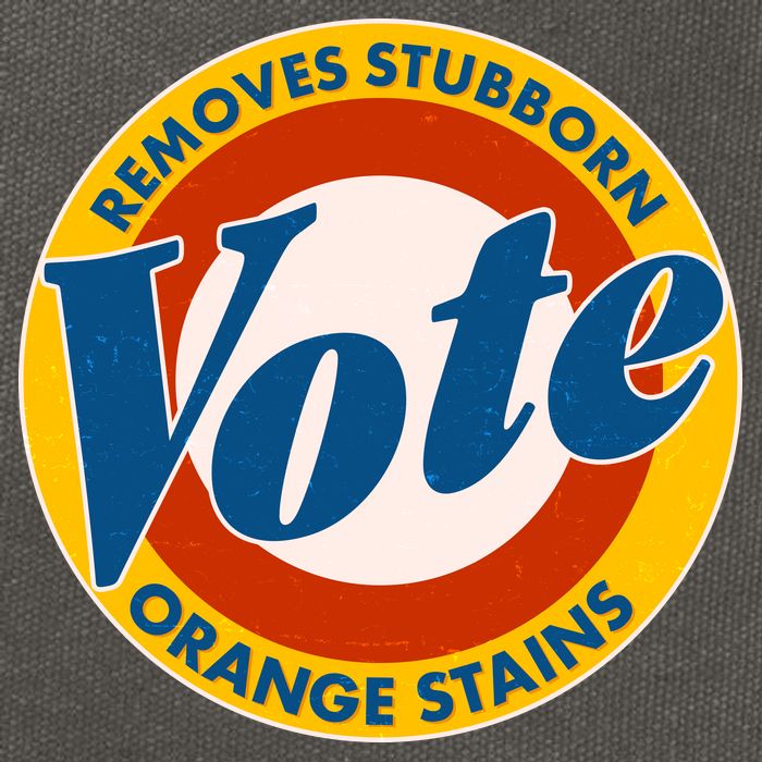 Funny VOTE Removes Stubborn Orange Stains Cotton Canvas Backpack