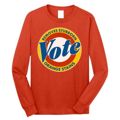 Funny VOTE Removes Stubborn Orange Stains Long Sleeve Shirt