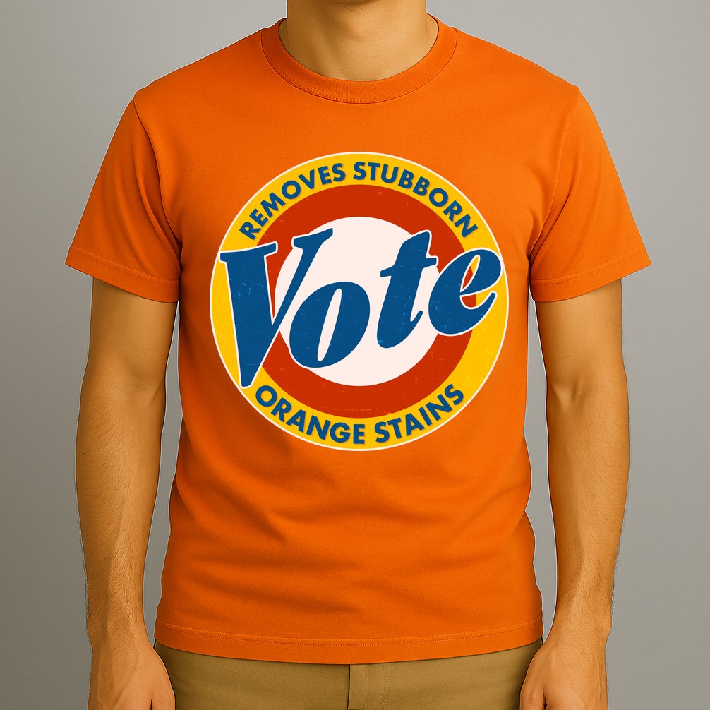 Funny VOTE Removes Stubborn Orange Stains T-Shirt