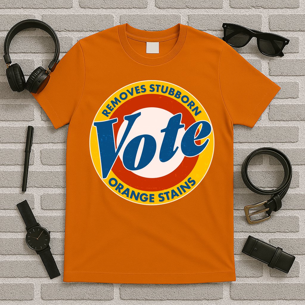 Funny VOTE Removes Stubborn Orange Stains T-Shirt