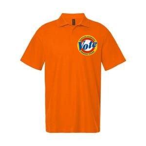 Funny VOTE Removes Stubborn Orange Stains Softstyle Adult Sport Polo