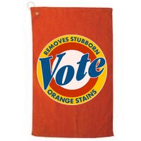 Funny VOTE Removes Stubborn Orange Stains Golf Towel