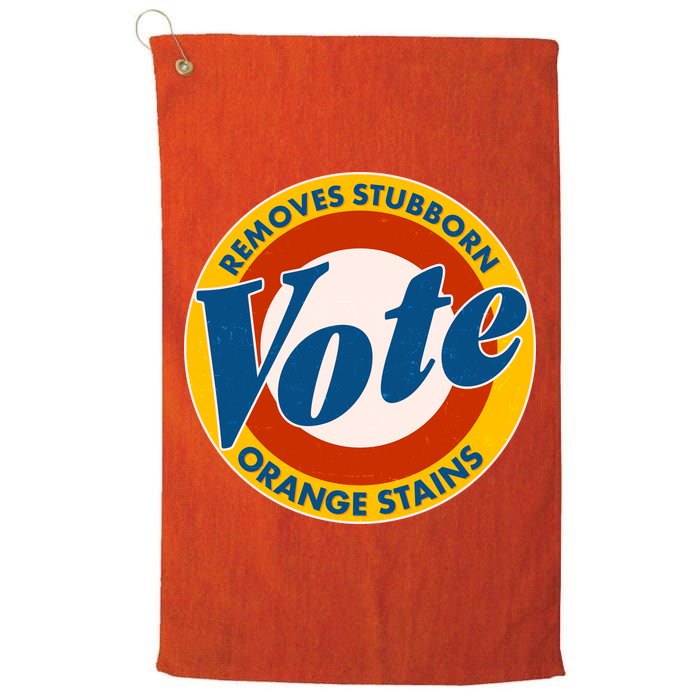 Funny VOTE Removes Stubborn Orange Stains Golf Towel
