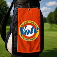 Funny VOTE Removes Stubborn Orange Stains Golf Towel