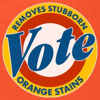 Funny VOTE Removes Stubborn Orange Stains Golf Towel