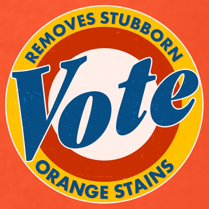 Funny VOTE Removes Stubborn Orange Stains Golf Towel